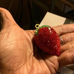 Red Crystal Strawberry Pendant (New)